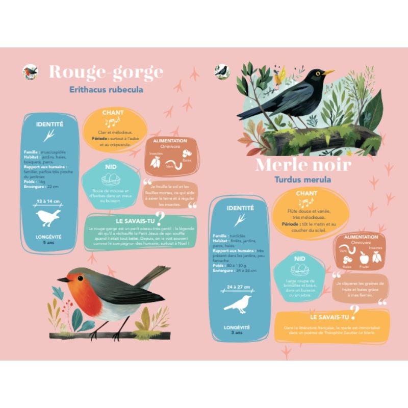 Mes 24 plus beaux chants d'oiseaux du jardin - Livre sonore