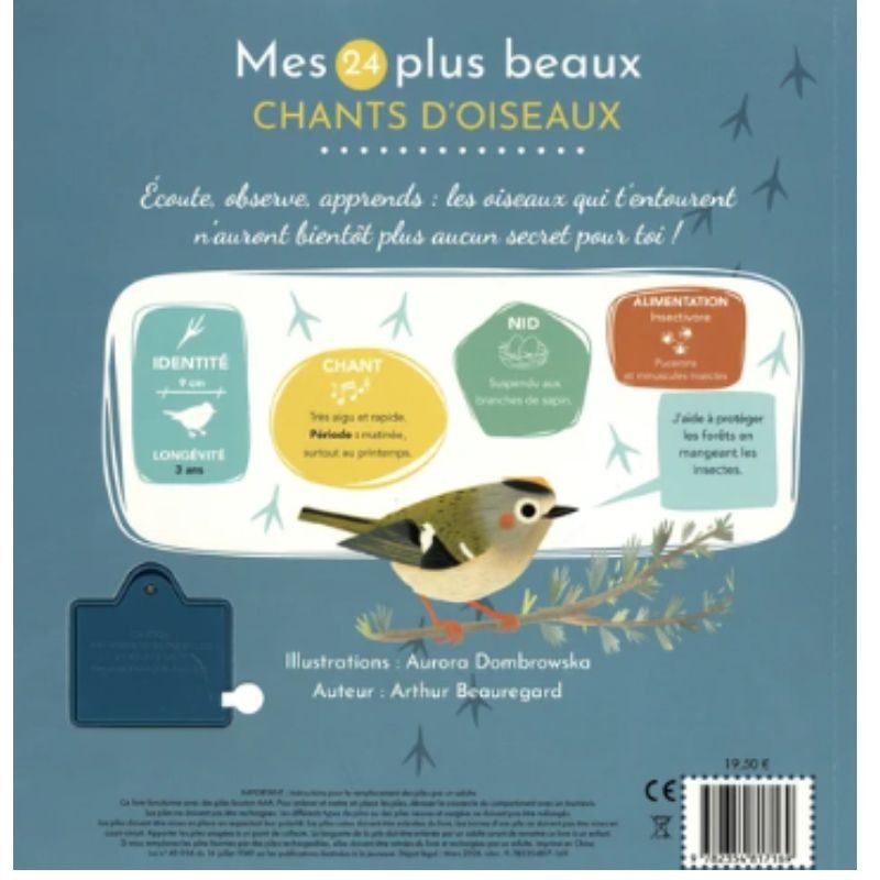 Mes 24 plus beaux chants d'oiseaux du jardin - Livre sonore