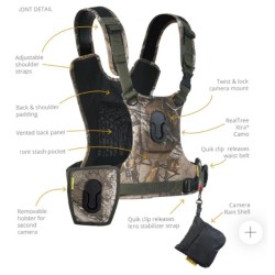 Harnais Double Appareil Photo CCS G3 – Camouflage Realtree Xtra® - Cotton Carrier