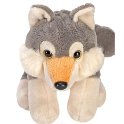 Loup Éco Pocketkins - Petite peluche 12,5 cm