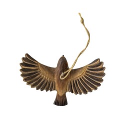 DecoBird Rouge-gorge volant - Statuette en bois