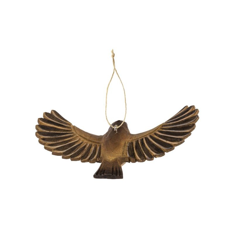 DecoBird Rouge-gorge volant - Statuette en bois