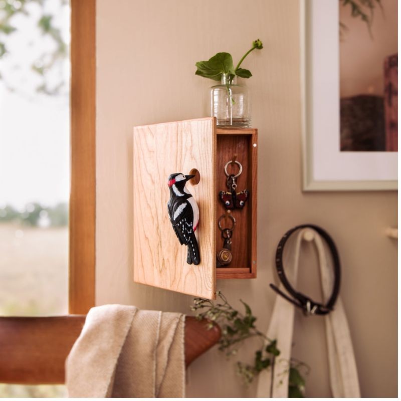 DecoBird Armoire à clés Pic épeiche