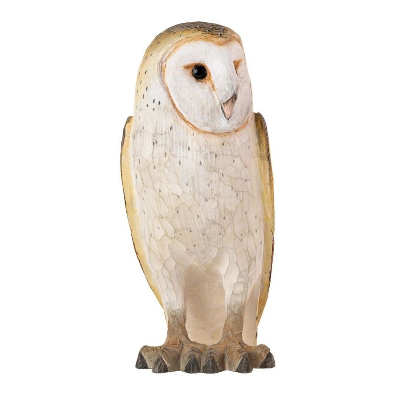 DecoBird Chouette effraie - Statuette en bois