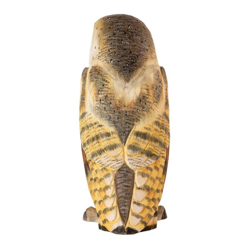 DecoBird Chouette effraie - Statuette en bois