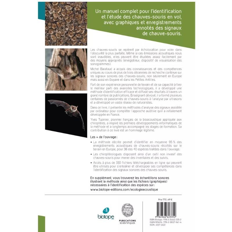 Écologie acoustique des chiroptères d'Europe - 5ème édition