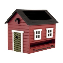 Mangeoire avec Bain Maison rouge ou grise Mangeoire avec Bain Maison rouge ou grise