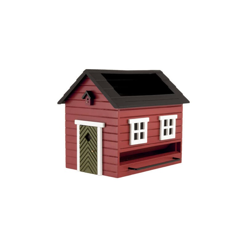 Mangeoire avec Bain Maison rouge ou grise