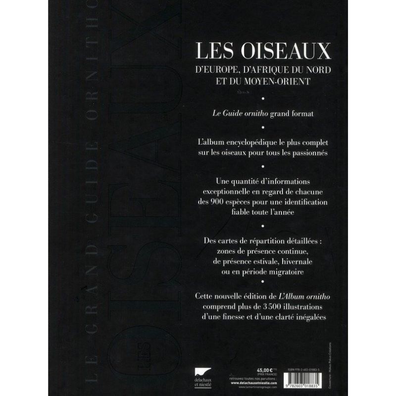 Le grand guide ornitho - Les oiseaux d'Europe, d'Afrique du Nord et du Moyen-Orient