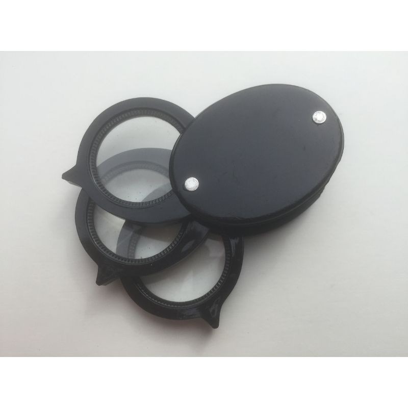 Loupe triple Net 25mm - 4/8/12x - Folding Magnifier