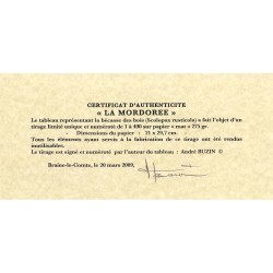 Tirage limité Bécasse des bois "La Mordorée" - Tableau d'André Buzin - A4