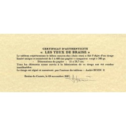 Tirage limité Hibou moyen-duc "Les yeux de braise" - Tableau d'André Buzin - A4