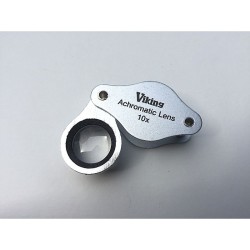 Loupe Viking Achromatic 15mm 10x - Folding Pocket Magnifier - Chrome