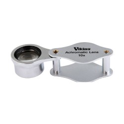 Loupe Viking Achromatic 15mm 10x - Folding Pocket Magnifier - Chrome