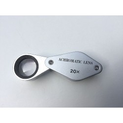 Loupe Viking Achromatic 20x - D.15mm - Chrome Folding Pocket Magnifier