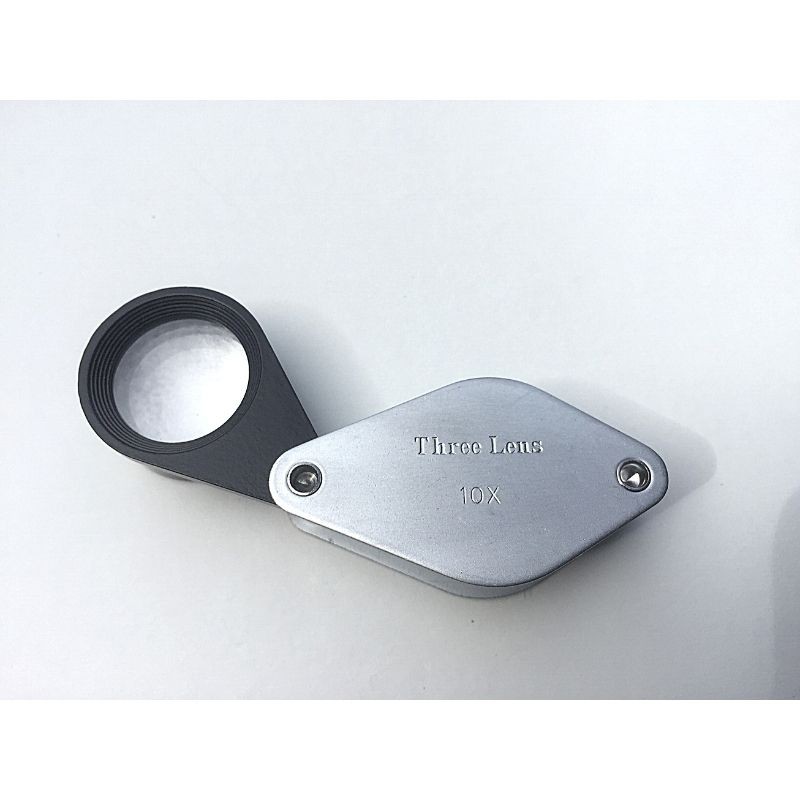 Loupe Viking Aplanatic 10x - D.20mm - Chrome Folding Pocket Magnifier