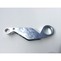 Loupe Viking double 10x/20x - Diamètres : 7/13mm - Folding Pocket Magnifier - Chrome