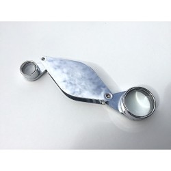 Loupe Viking double 8x/15x - Diamètres : 13/25mm - Folding Pocket Magnifier - Chrome