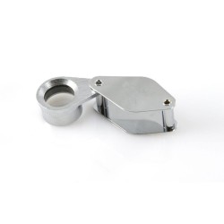 Loupe Hilkinson 10x - D.13mm - Chrome Folding Pocket Magnifier
