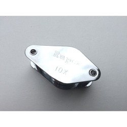 Loupe Hilkinson 10x - Diamètre : 13mm - Folding Pocket Magnifier - Chrome
