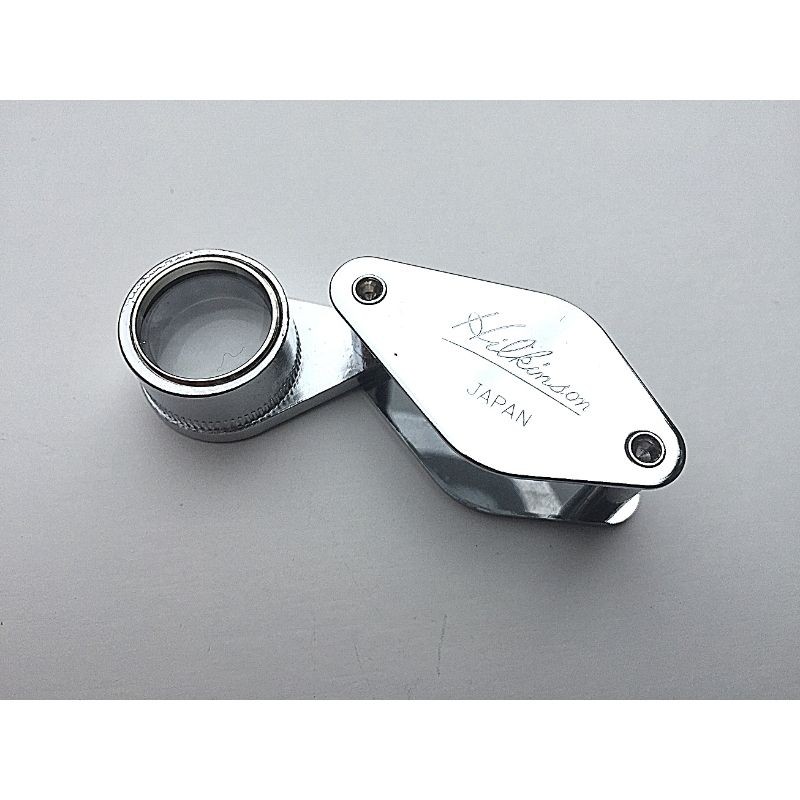 Loupe Hilkinson 10x - D.13mm - Chrome Folding Pocket Magnifier