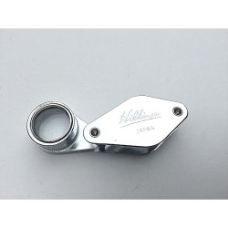 Loupe Hilkinson 10x - Diamètre : 13mm - Folding Pocket Magnifier - Chrome