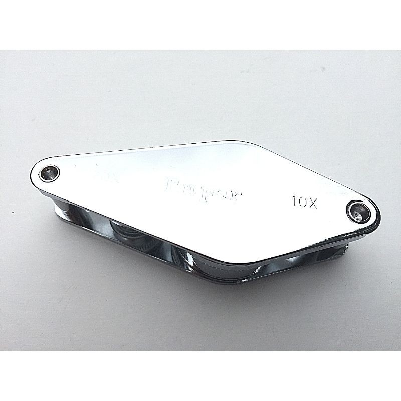 Loupe Hilkinson 10x/20x - D.6/18mm - Chrome Folding Pocket Magnifier