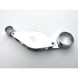 Loupe Hilkinson 8x/15x - Diamètres : 12/25mm - Folding Pocket Magnifier - Chrome