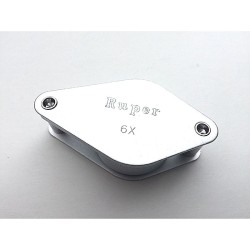 Loupe Hilkinson 6x - Diamètre : 25mm - Folding Pocket Magnifier - Chrome
