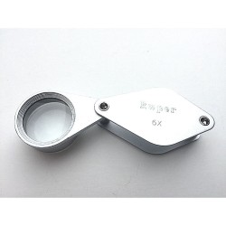 Loupe Hilkinson 6x - Diamètre 25mm - Chrome Folding Pocket Magnifier