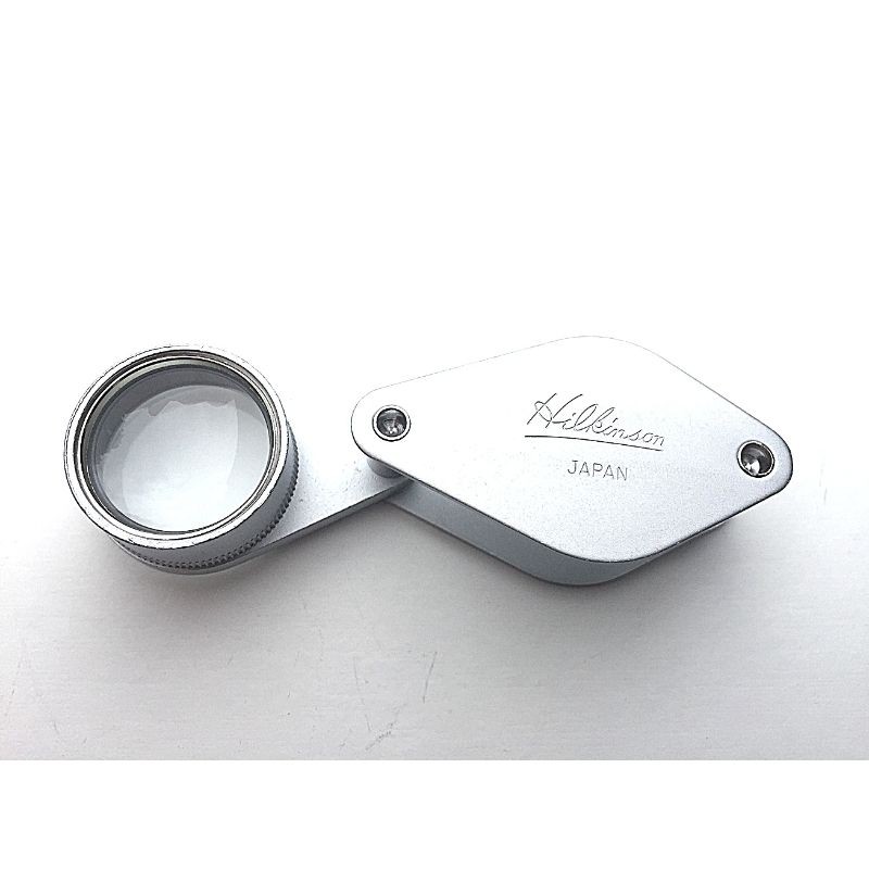 Loupe Hilkinson 8x - Diamètre : 19mm - Folding Pocket Magnifier - Chrome