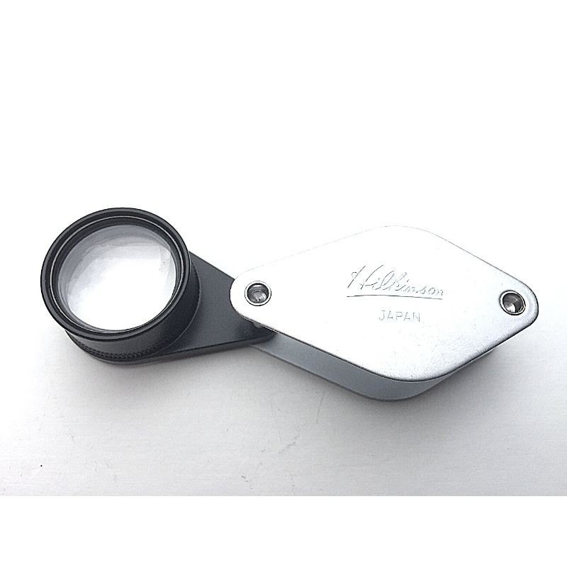 Loupe Hilkinson 10x - Diamètre : 19mm - Folding Pocket Magnifier - Chrome