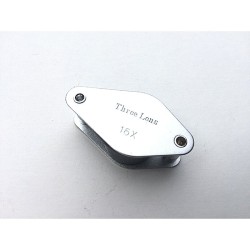 Loupe Hilkinson 16x - Diamètre : 15mm - Folding Pocket Magnifier - Chrome
