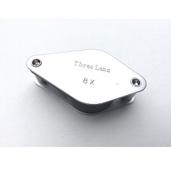 Loupe Hilkinson 8x - Diamètre : 25mm - Folding Pocket Magnifier - Chrome