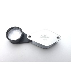 Loupe Hilkinson 8x - Diamètre : 25mm - Folding Pocket Magnifier - Chrome