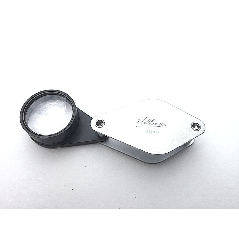 Loupe Hilkinson 8x - Diamètre : 25mm - Folding Pocket Magnifier - Chrome