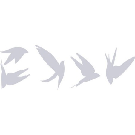 Autocollants anticollisions électrostatiques - Vol d'Oiseau - Lot de 5