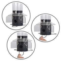 Silo à graines pour petits oiseaux Leto - Noir