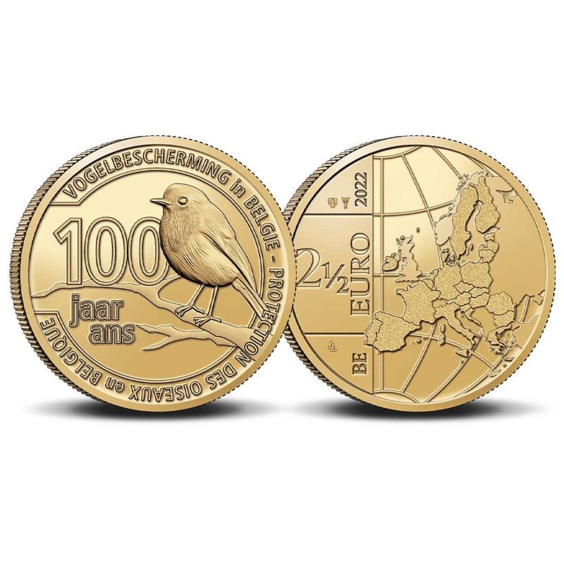 Pièce commémorative de 2,5 euros Belgique 2022 - 100 ans LRBPO