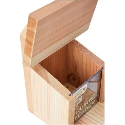 Mangeoire pour écureuils en bois naturel