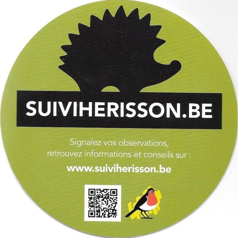 Autocollant "Suivi Hérisson" - rond