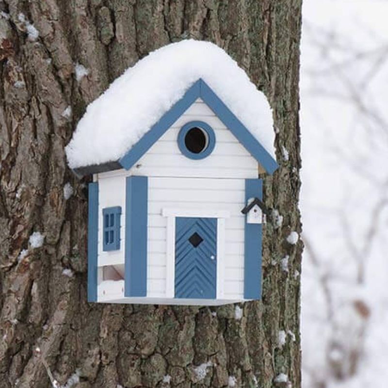 Nichoir et mangeoire Multiholk - Bois de Mélèze - Vert/Bleu/Bleu et blanc/Gris Nichoir et mangeoire Multiholk - Bois de Mélèze - Vert/Bleu/Bleu et blanc/Gris