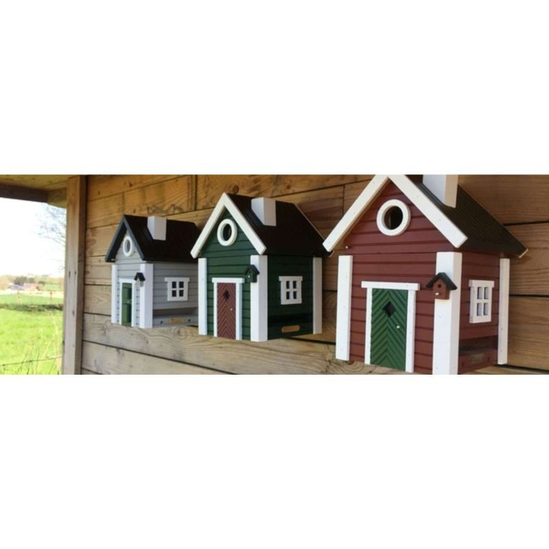 Nichoir et mangeoire Multiholk - Bois de Mélèze - Vert/Bleu/Bleu et blanc/Gris Nichoir et mangeoire Multiholk - Bois de Mélèze - Vert/Bleu/Bleu et blanc/Gris