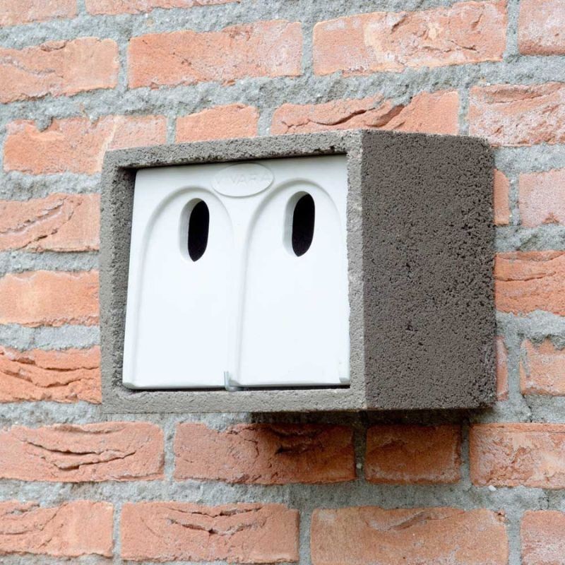 Nichoir pour Moineaux en béton de bois