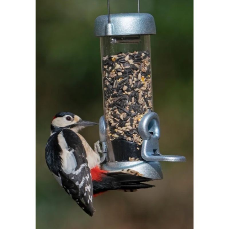 Silo à graines Ring-Pull™ Click - 18cm - Vert/Gris