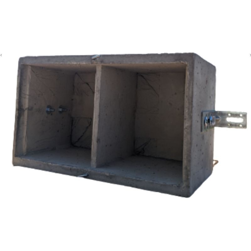 Nichoir en béton de bois à Moineaux double chambre - A fixation extérieure